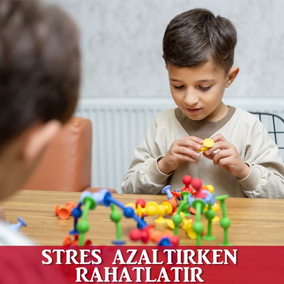 Vakum Molekül 25 Parça Yapı Taşları Fidget Duyusal Eğitici Oyuncak